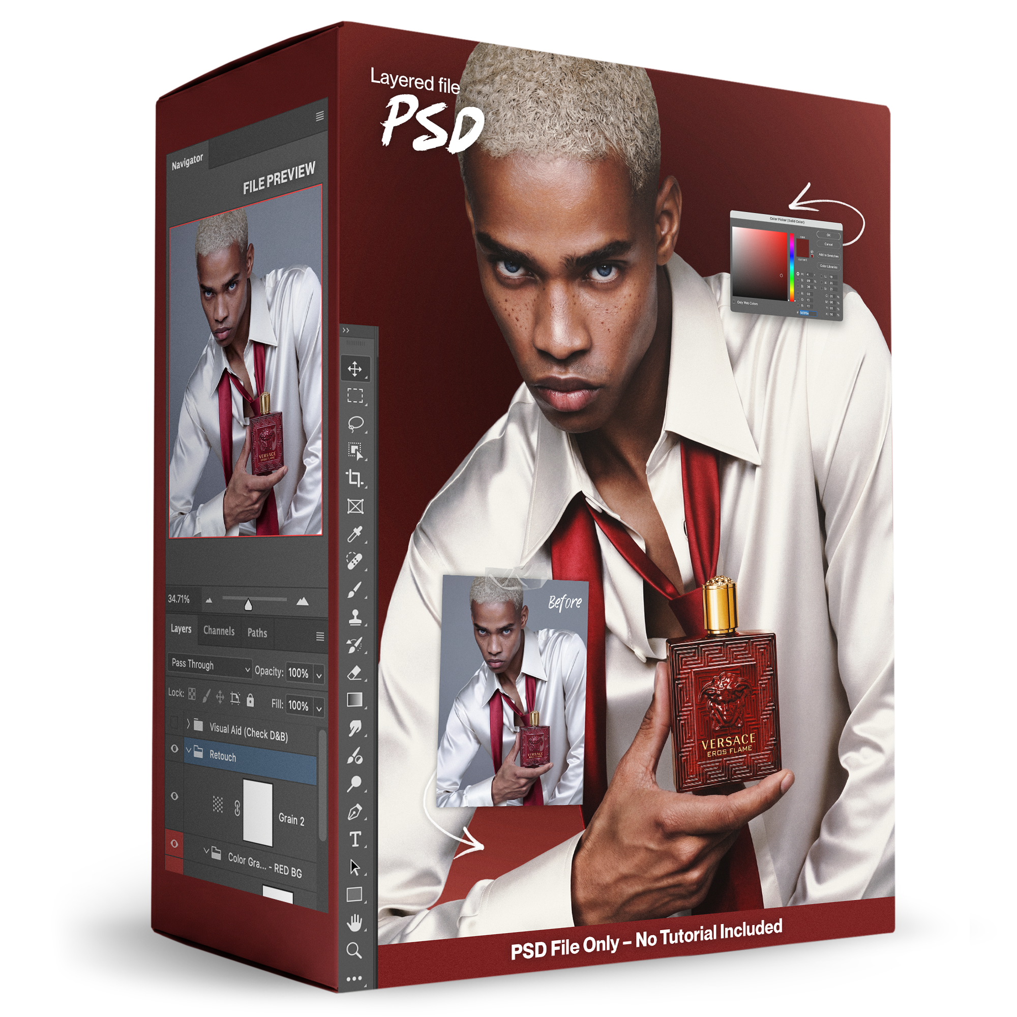 Fragrance Campaign — Layered PSD File