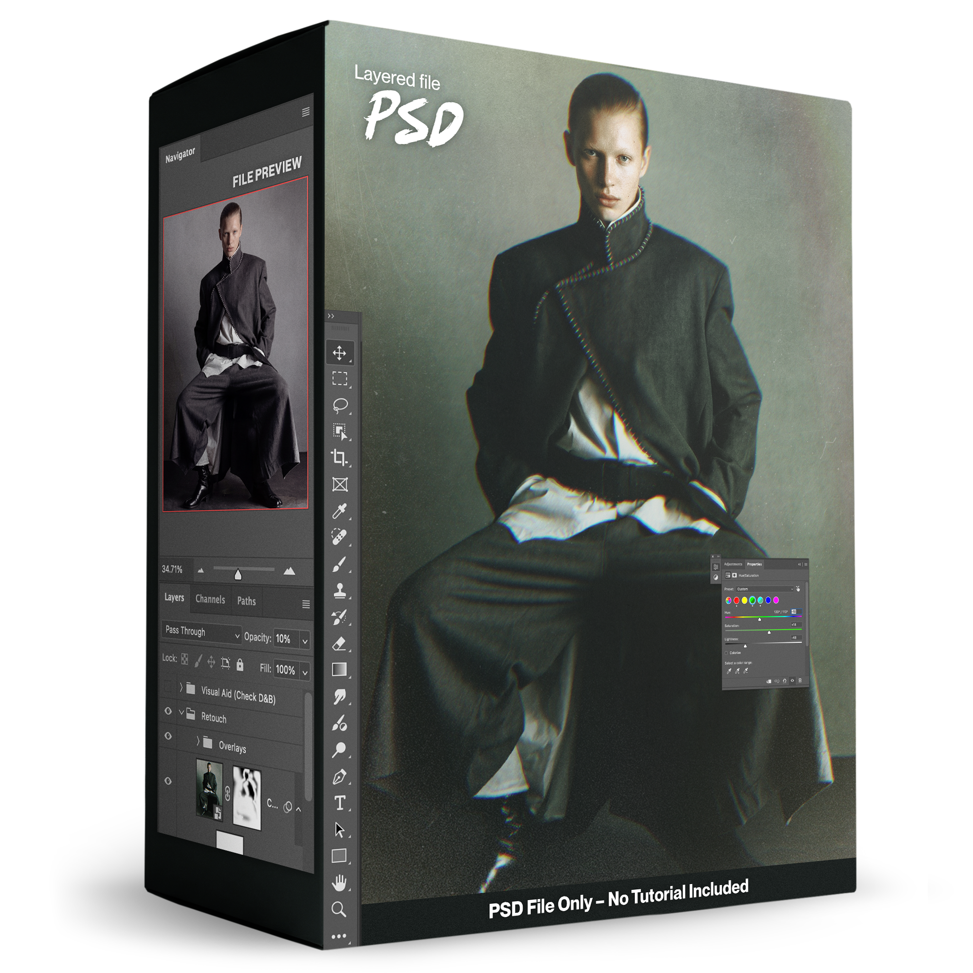 Muted Green — Layered PSD File